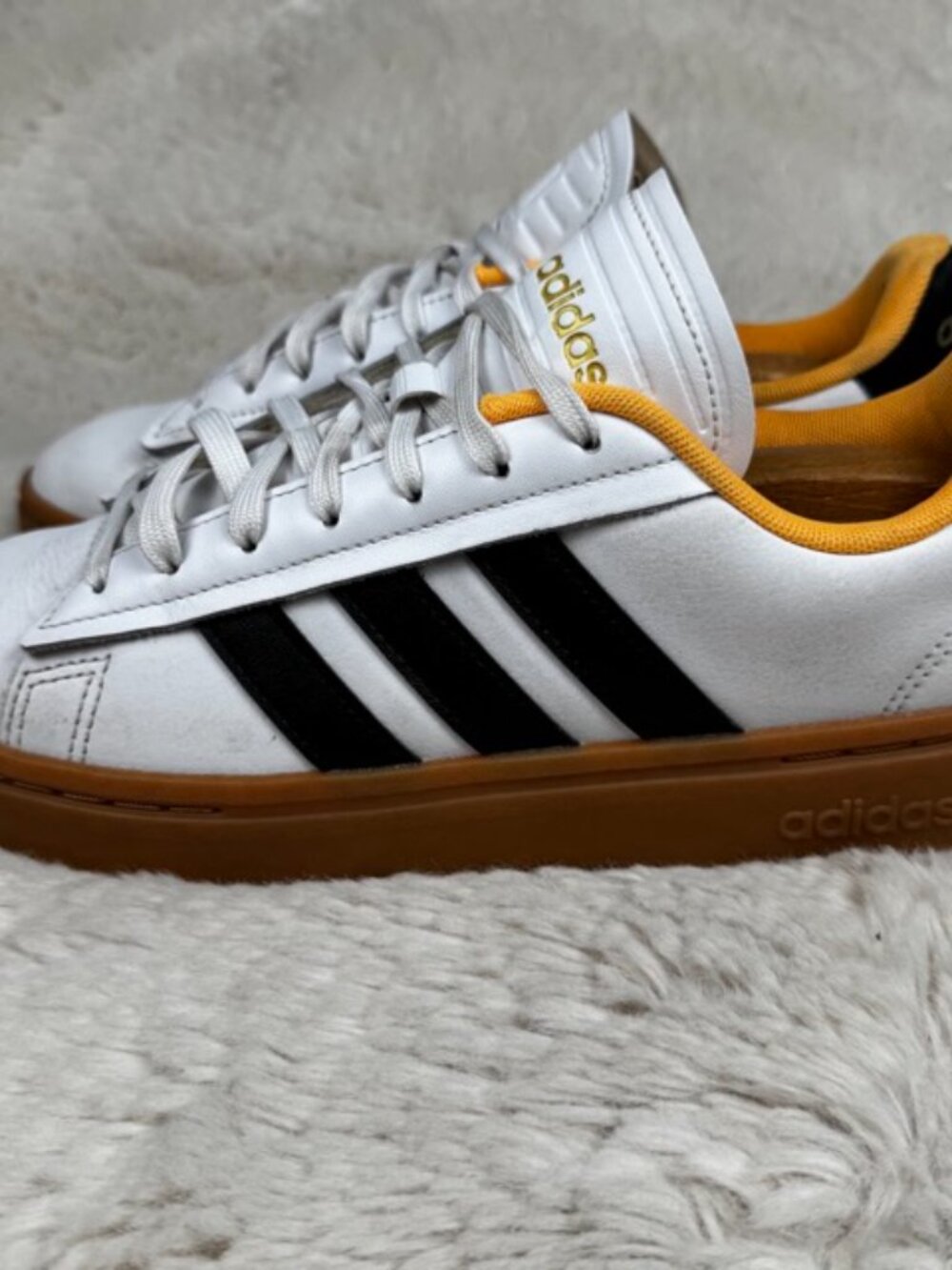 Adidas Grand Court Alpha White Flash Orange 2022 GX8165 Women's Size 8 Gum Sole - Picture 5 of 9